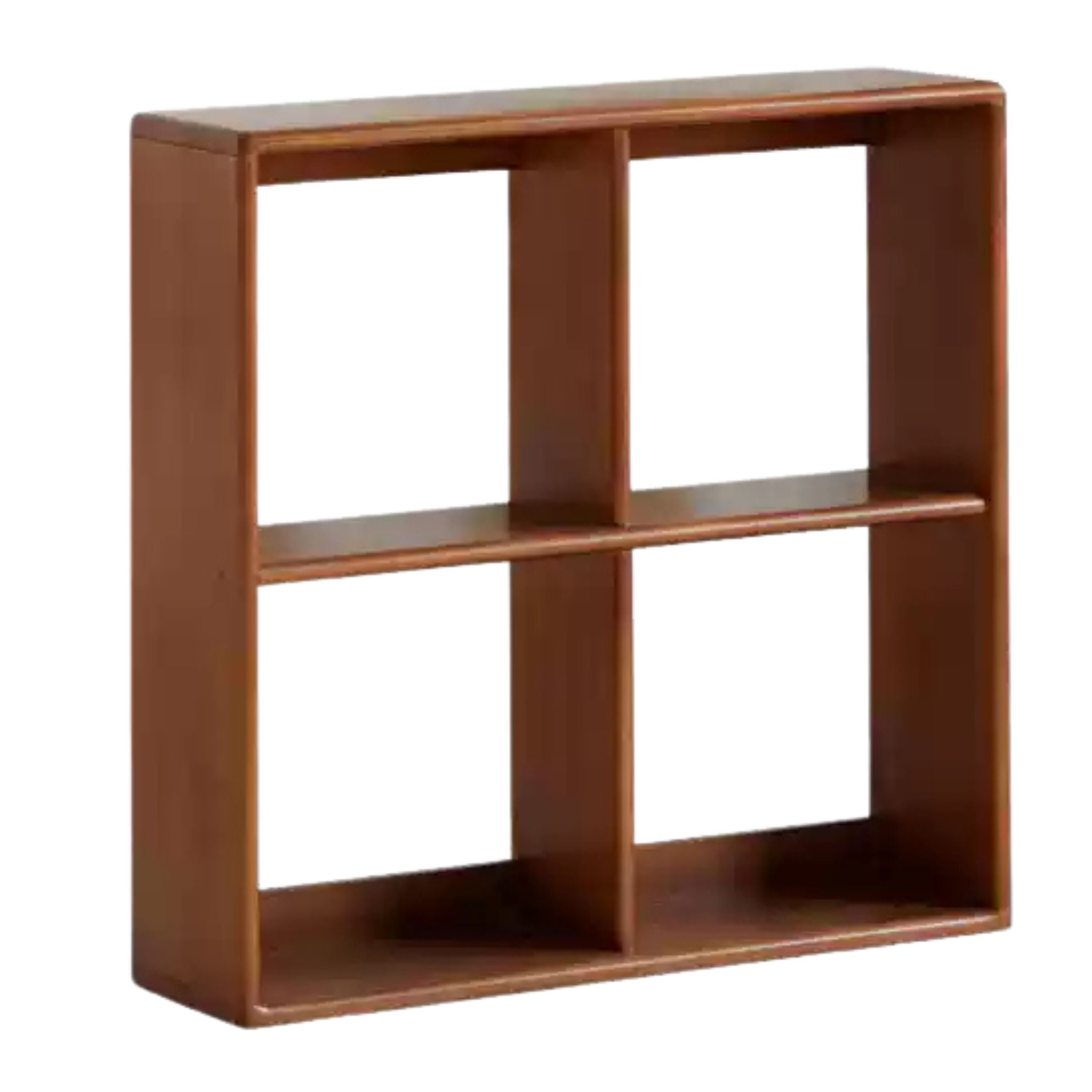 Poplar Solid Wood Children's Retro Lattice Bookshelf.
