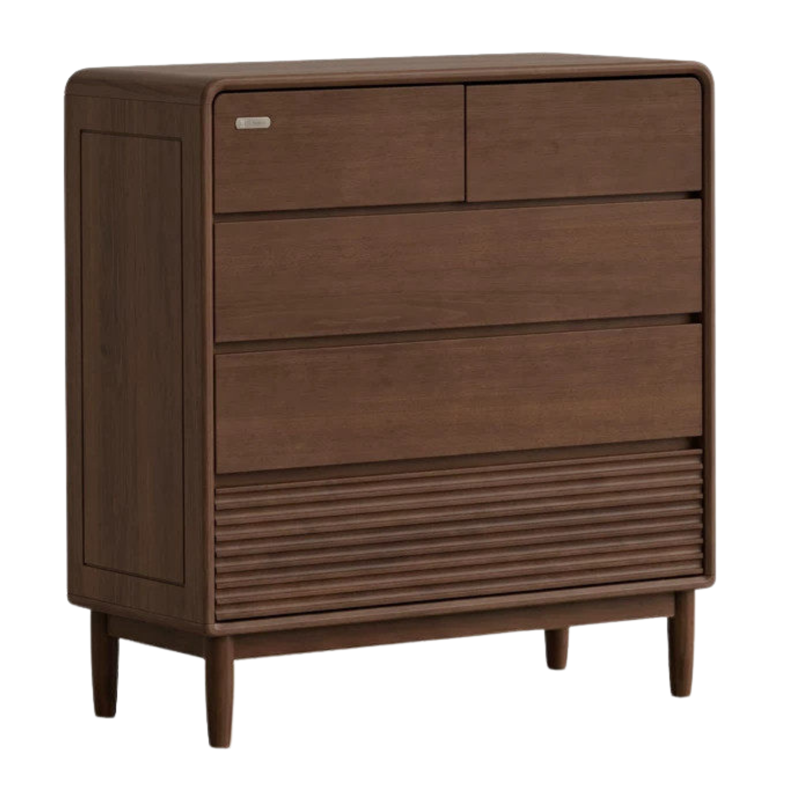 Catalpa Solid Wood, Solid Longan Hardwood Modern Chest of Drawers
