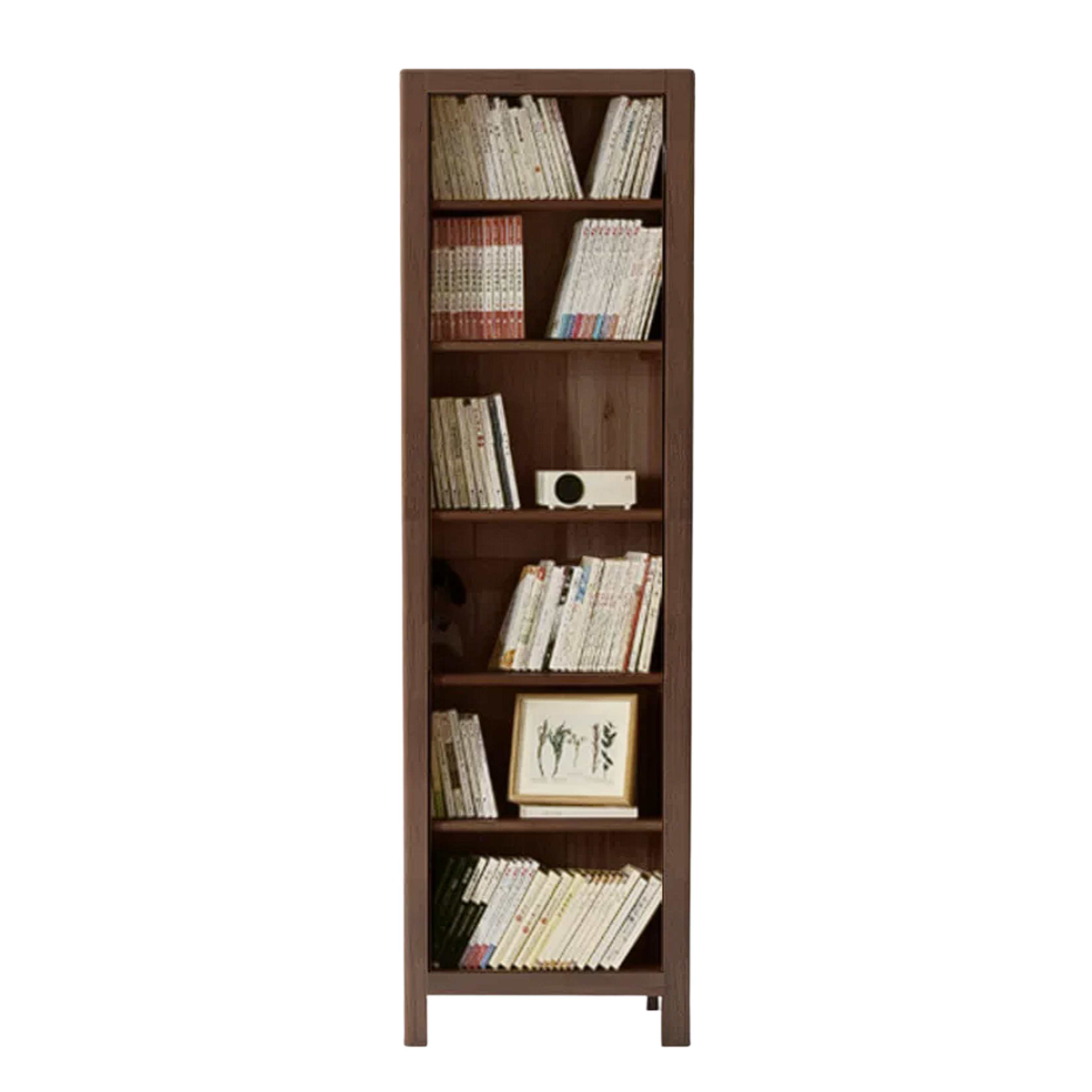 Oak, Solid Rubberwood Modern Minimalist Combination Bookcase