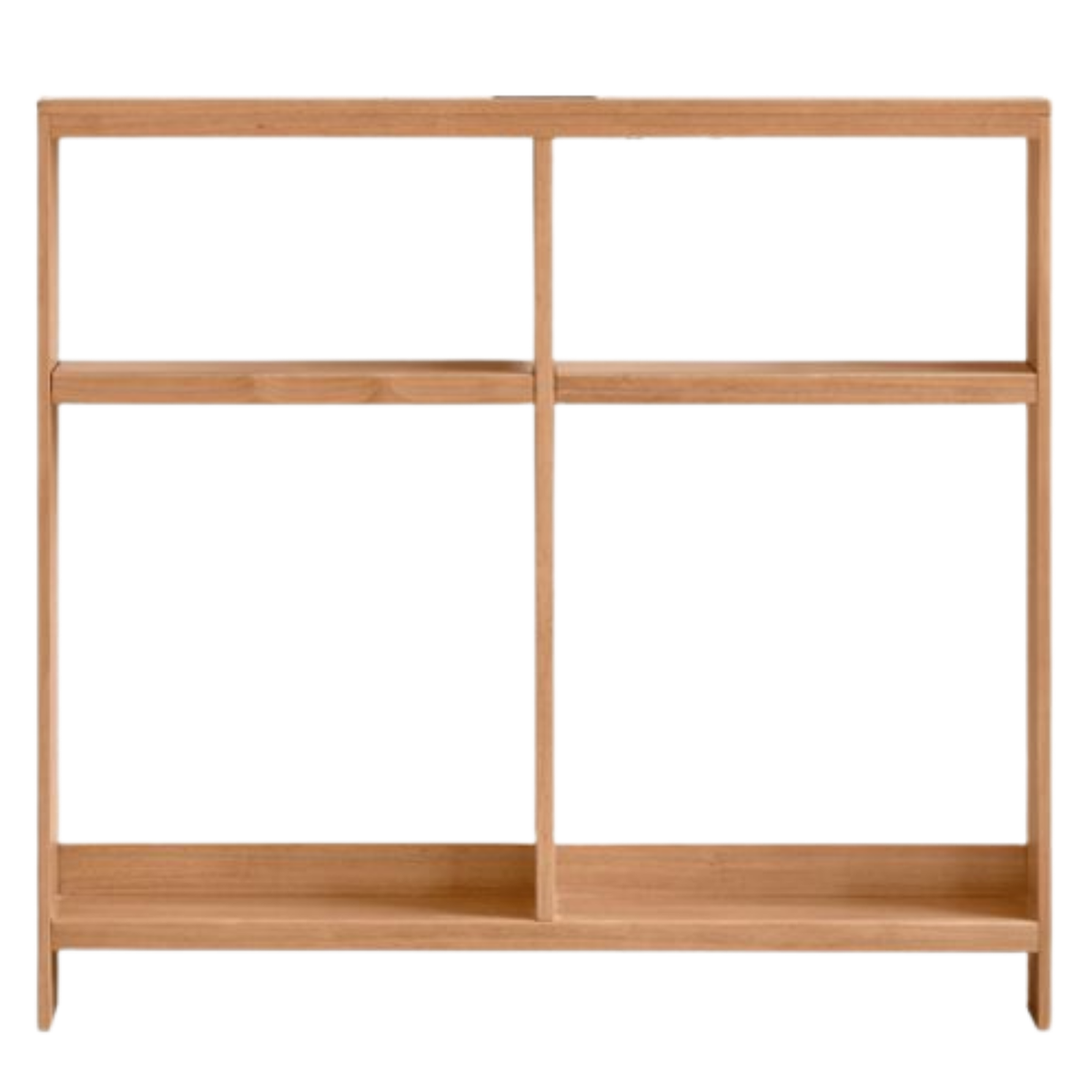 Solid RubberWood Sofa Back Console Table with Open Storage Shelves