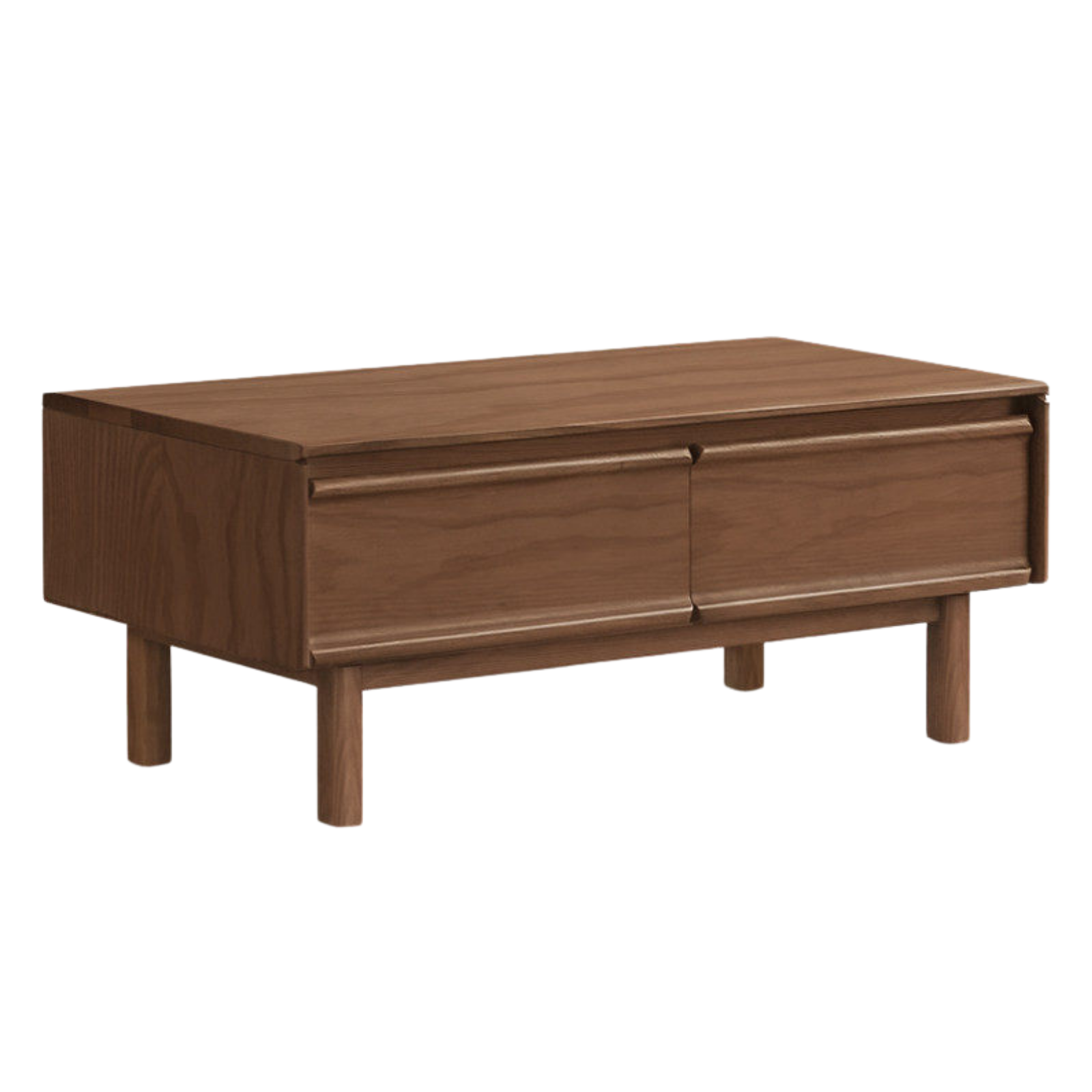 Black Walnut, Ash, Oak Solid Wood, Solid Longan Hardwood Modern Coffee Table