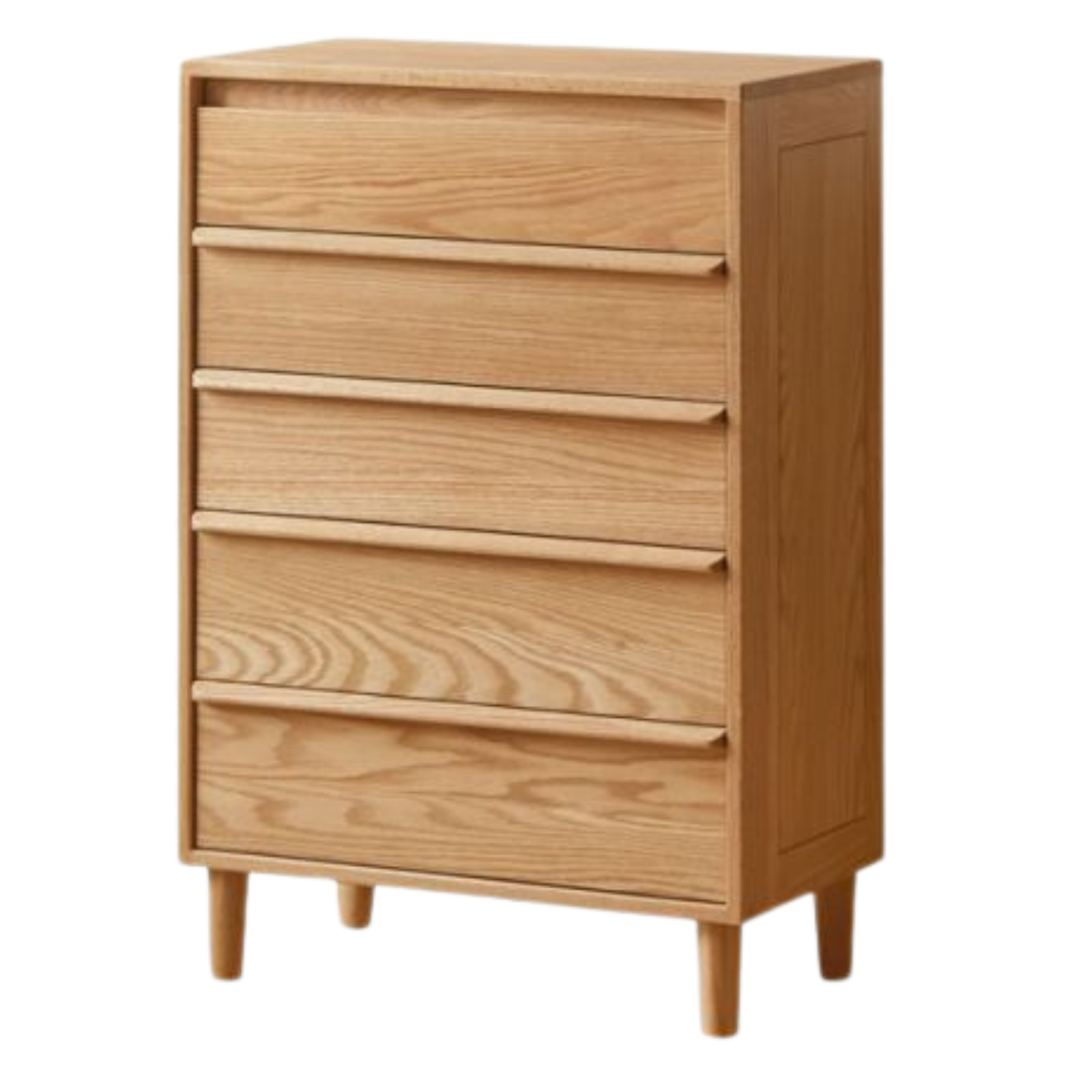 Black Walnut, Oak Solid Wood Glass Display Cabinet with Drawers