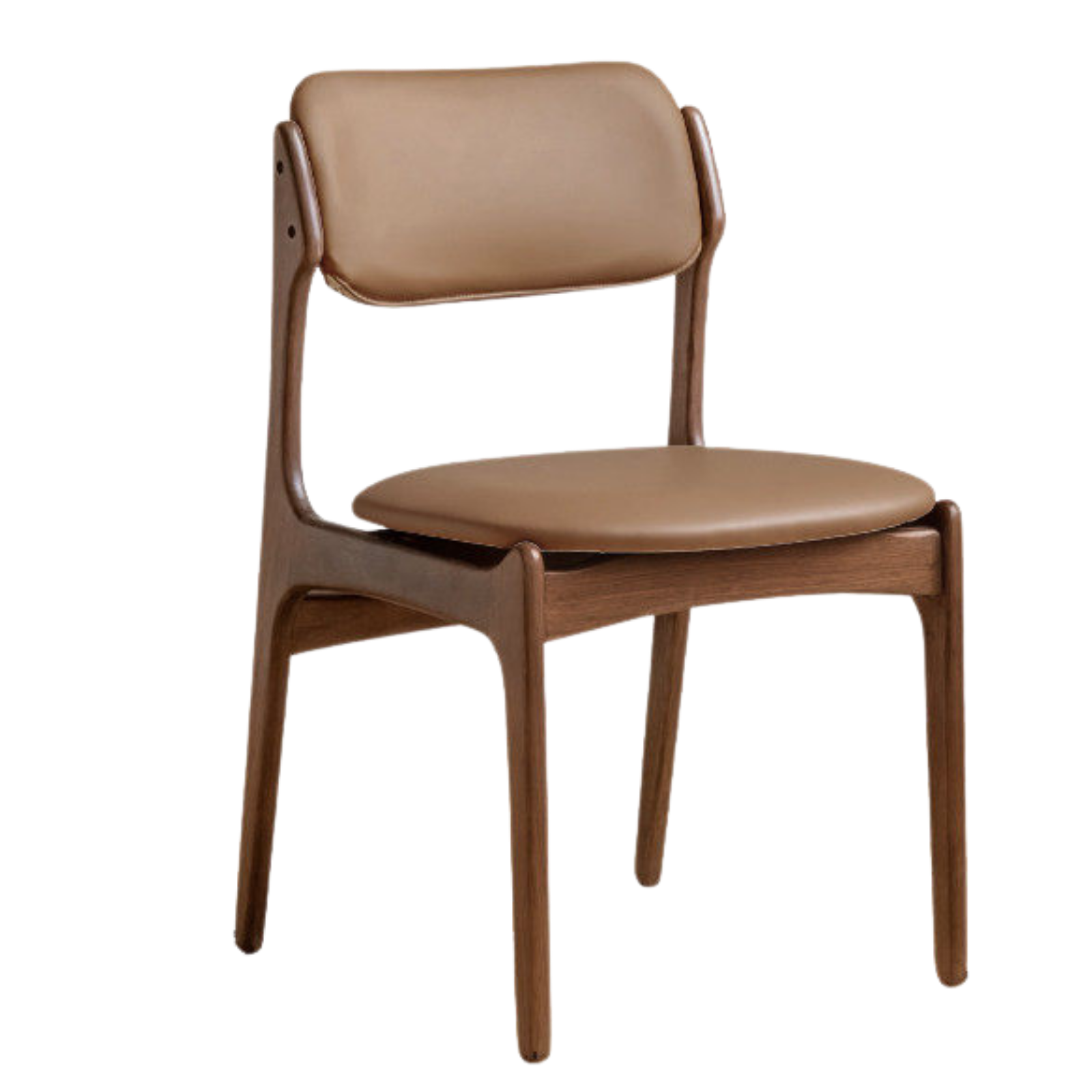 Set 4 pcs Black Walnut, Sandalwood Solid Wood Modern Dining Chair