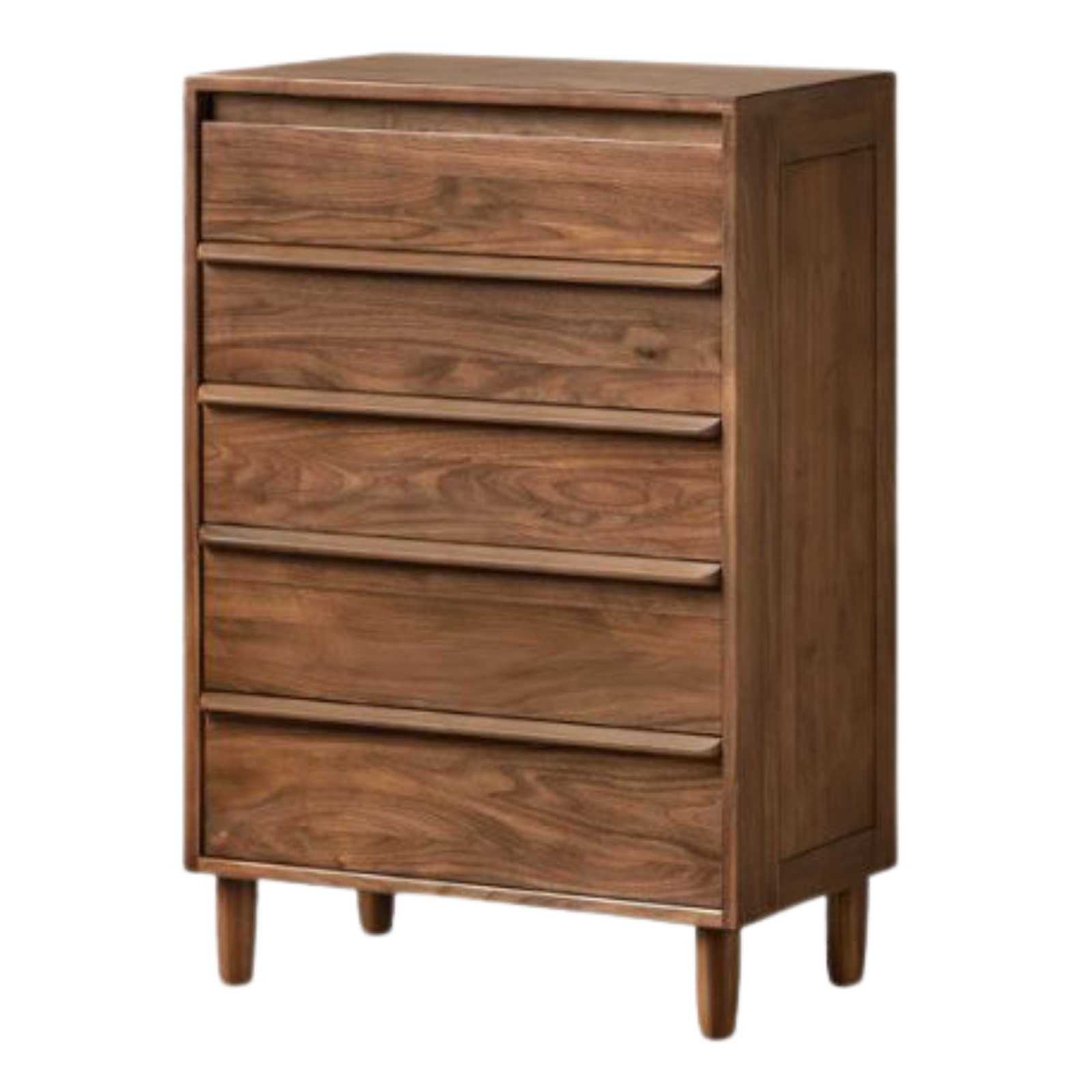 Black Walnut Solid Wood display side cabinet with drawers