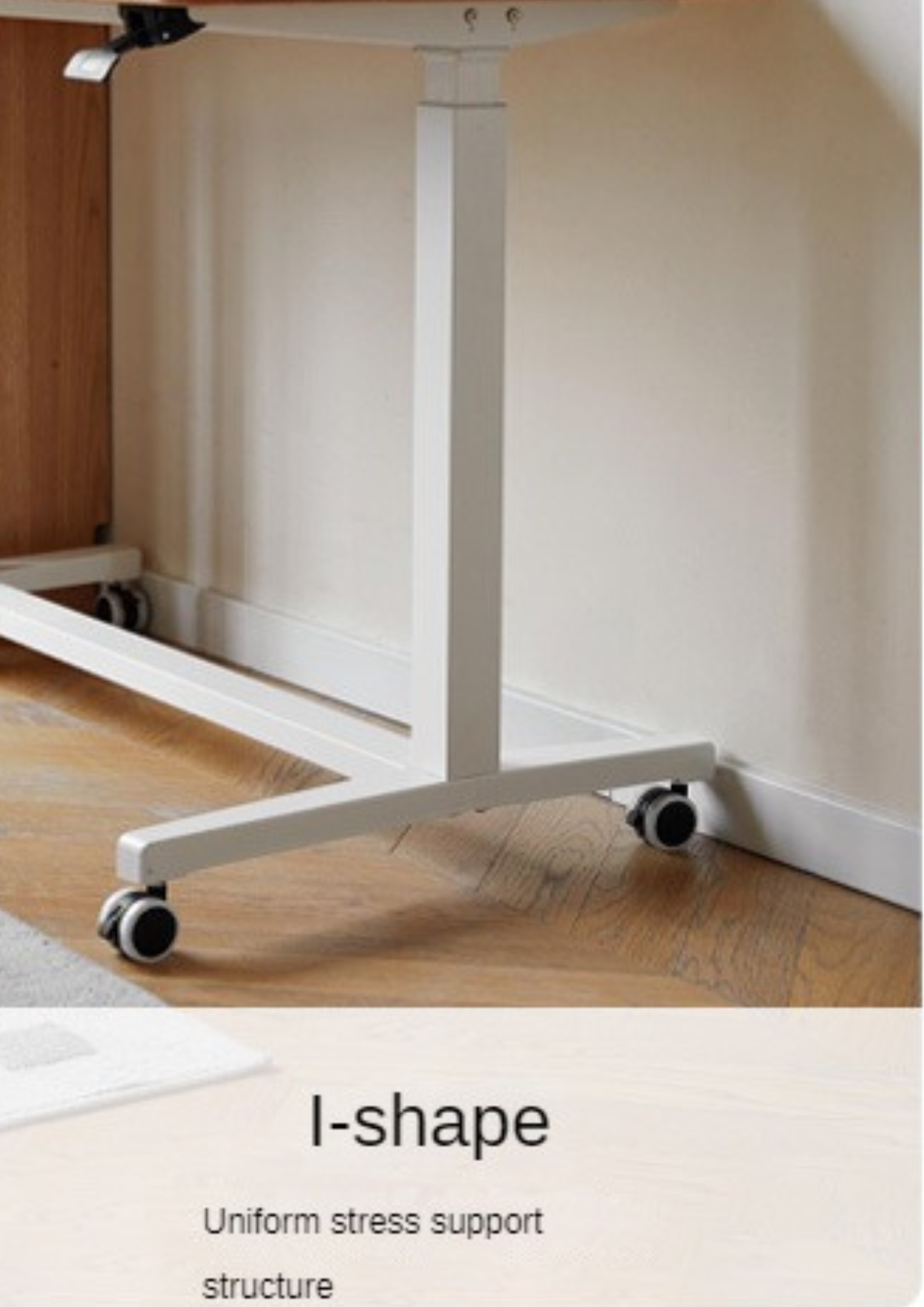 Oak, Rubberwood Solid Wood Standing Mobile Office Desk