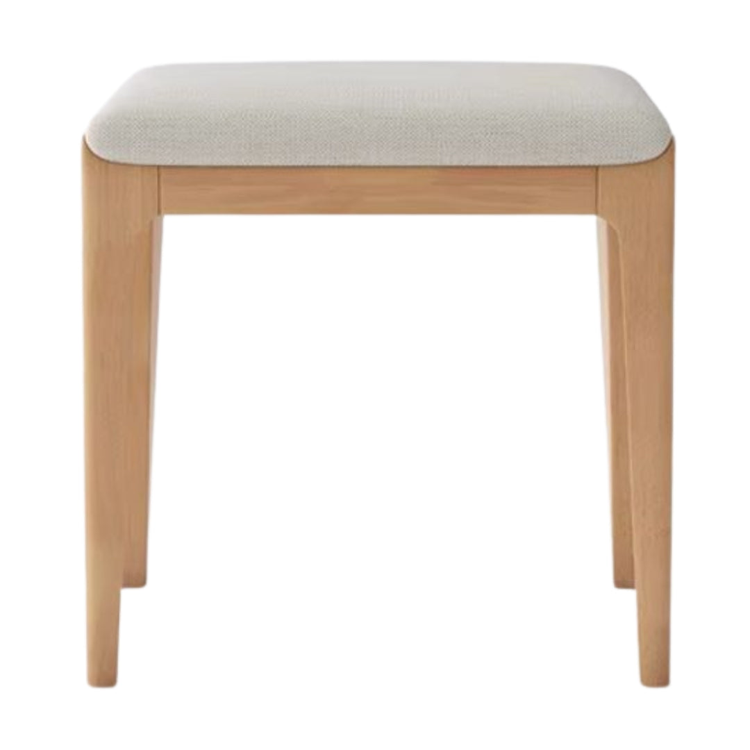 Oak, Ash, Black Walnut Solid Wood, Solid RubberWood Makeup Stool