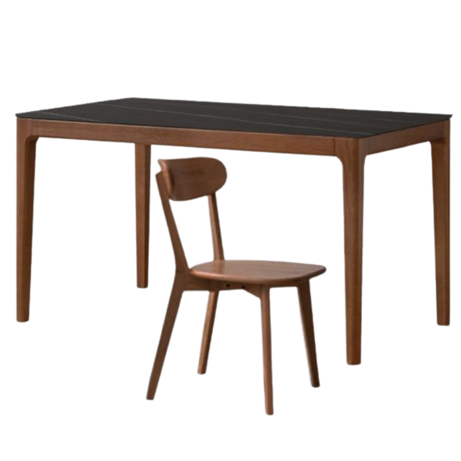 Oak Solid Wood Modern Minimalist Rock Plate Dining Table