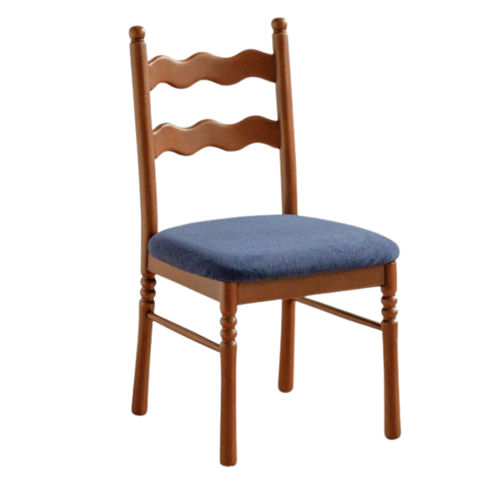 4 pcs-Beech, Ash Solid Wood French Retro Chair with Removable Washable Cushion