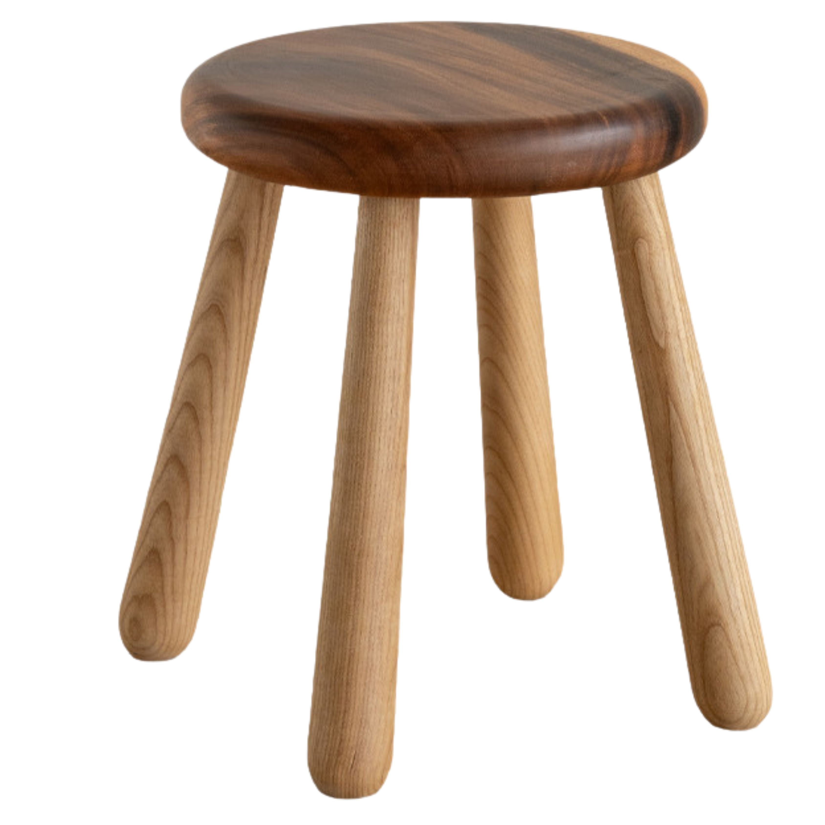 South American Walnut, Black Walnut, Ash Solid Wood Side Chair Small Stool