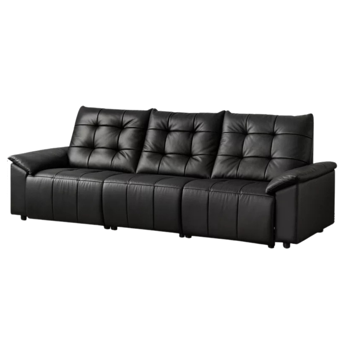 Genuine Leather Zero-Wall Recliner – Piano-Key Electric Sofa