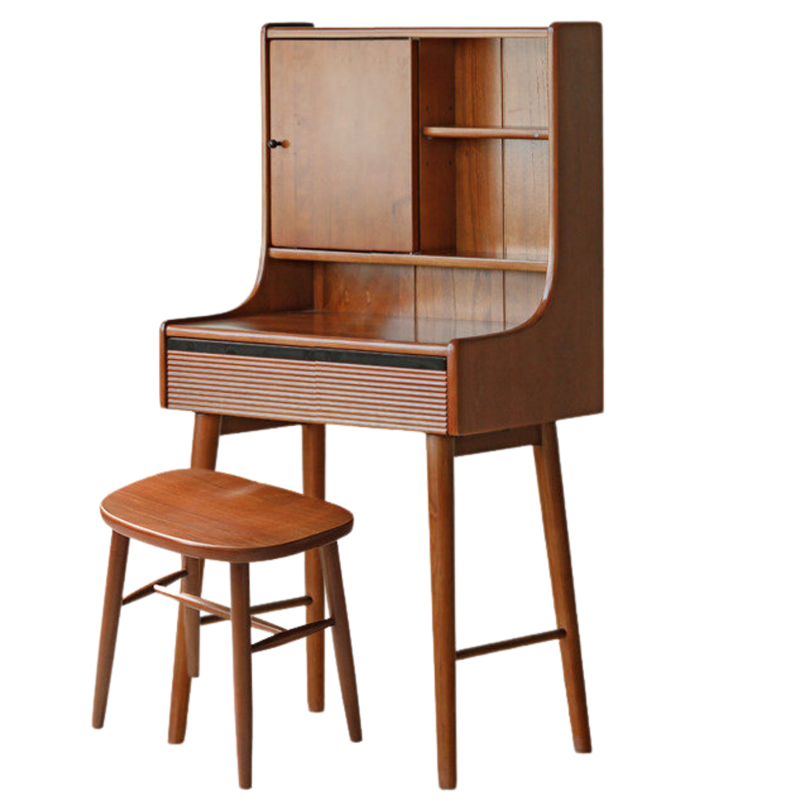 Poplar Solid Wood Retro Vanity Table.