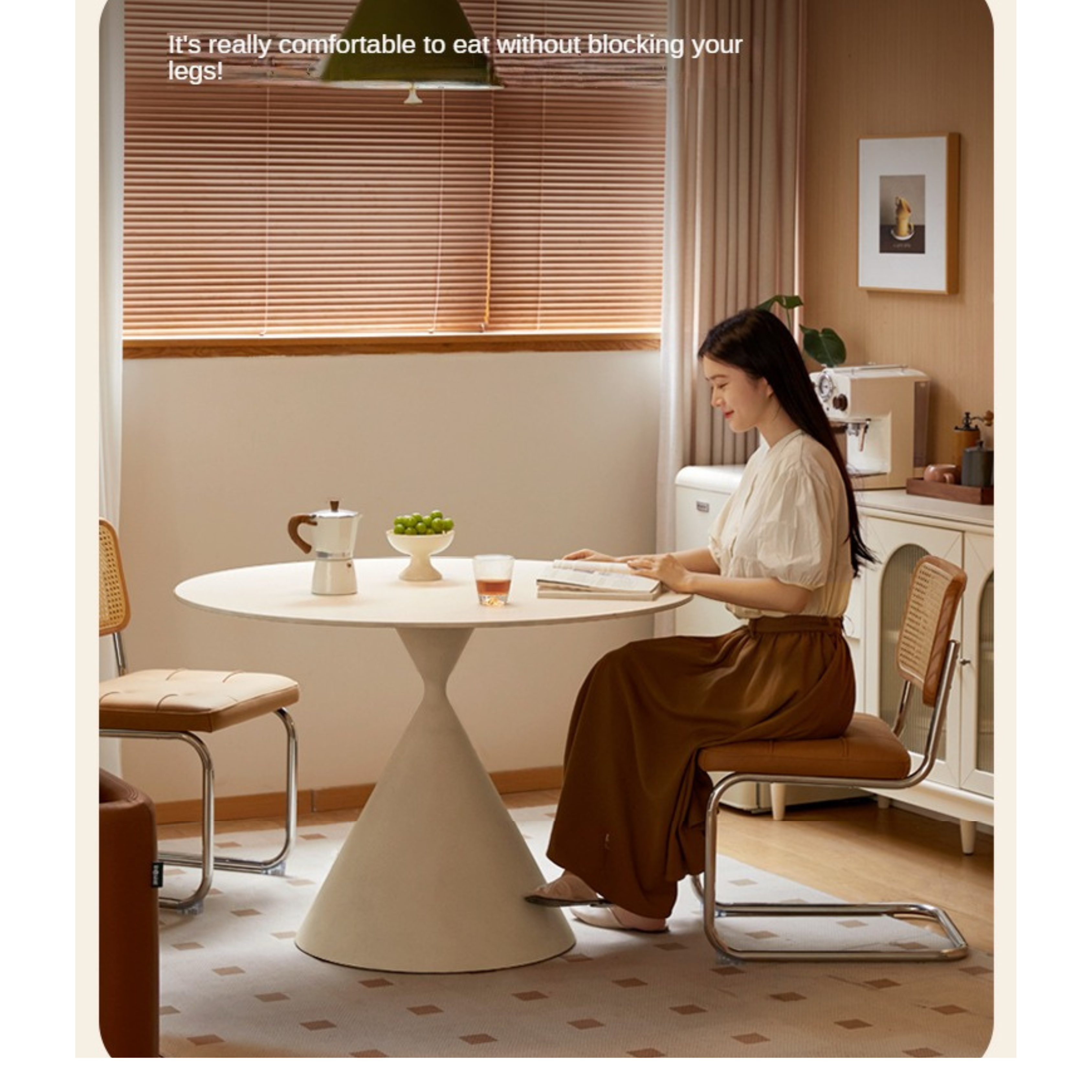 Rock Cream Style Round Table.