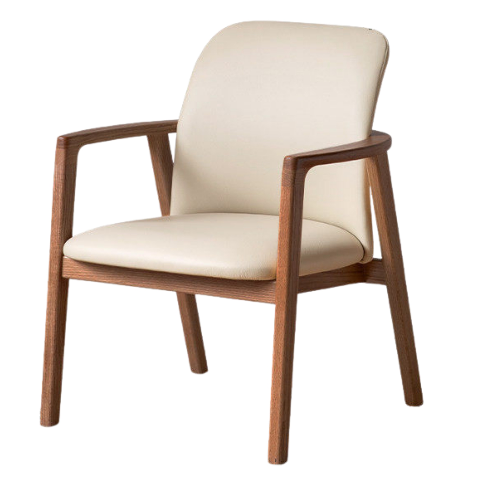 Ash, Oak Solid Wood Organic Leather Technology Cloth Chair