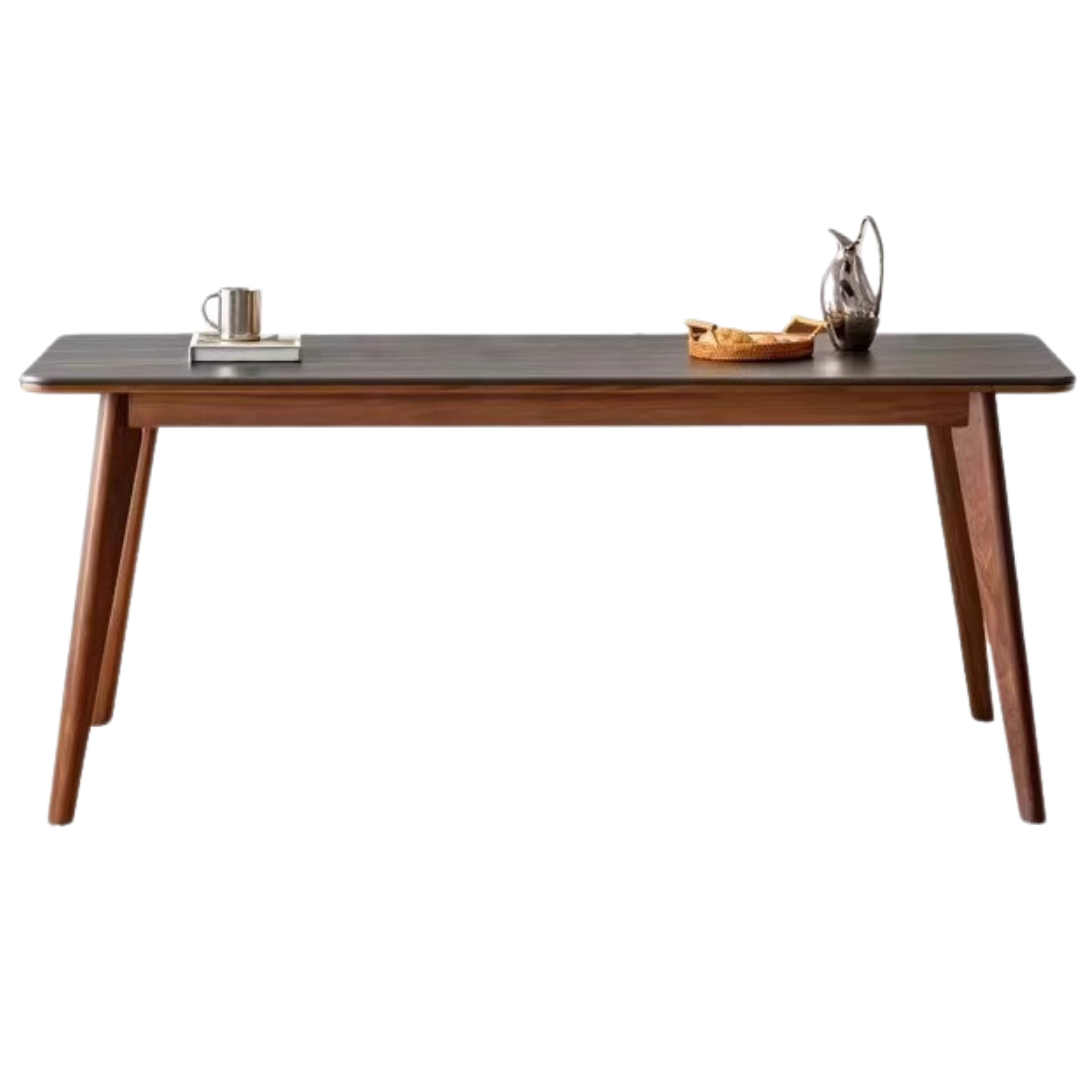 Ash, Black Walnut, Sandalwood Solid Wood Rock Plate Dining Table
