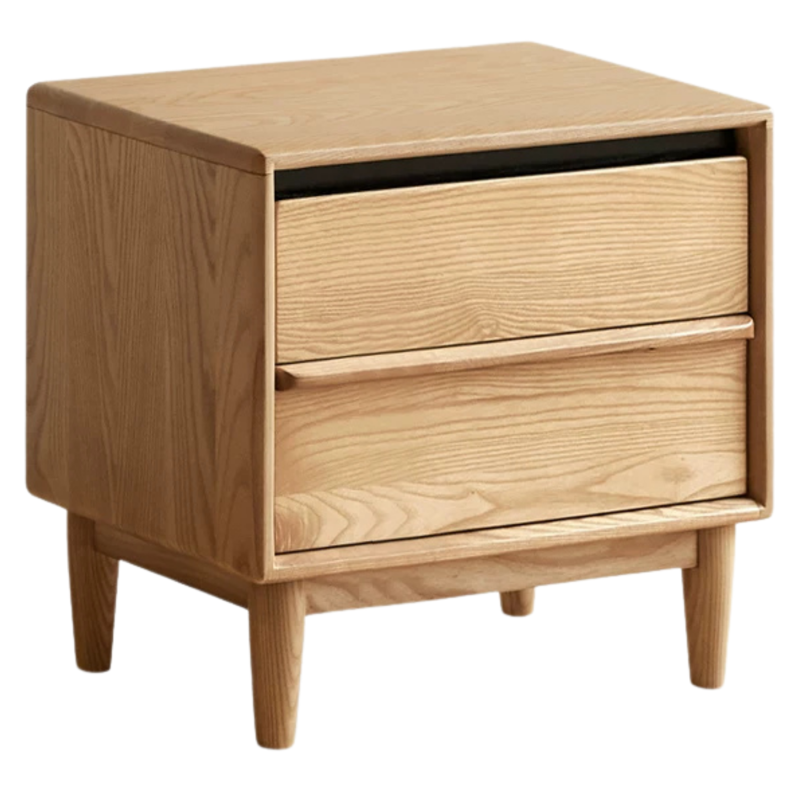 Ash, White Ash, Black Walnut Solid Wood, Solid Longan Hardwood Log Style Nightstand
