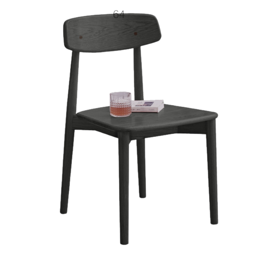 Set 4 pcs Black Walnut, White Ash, Ash, Oak, Cherry, Beech, Solid Rubberwood Dining Chair