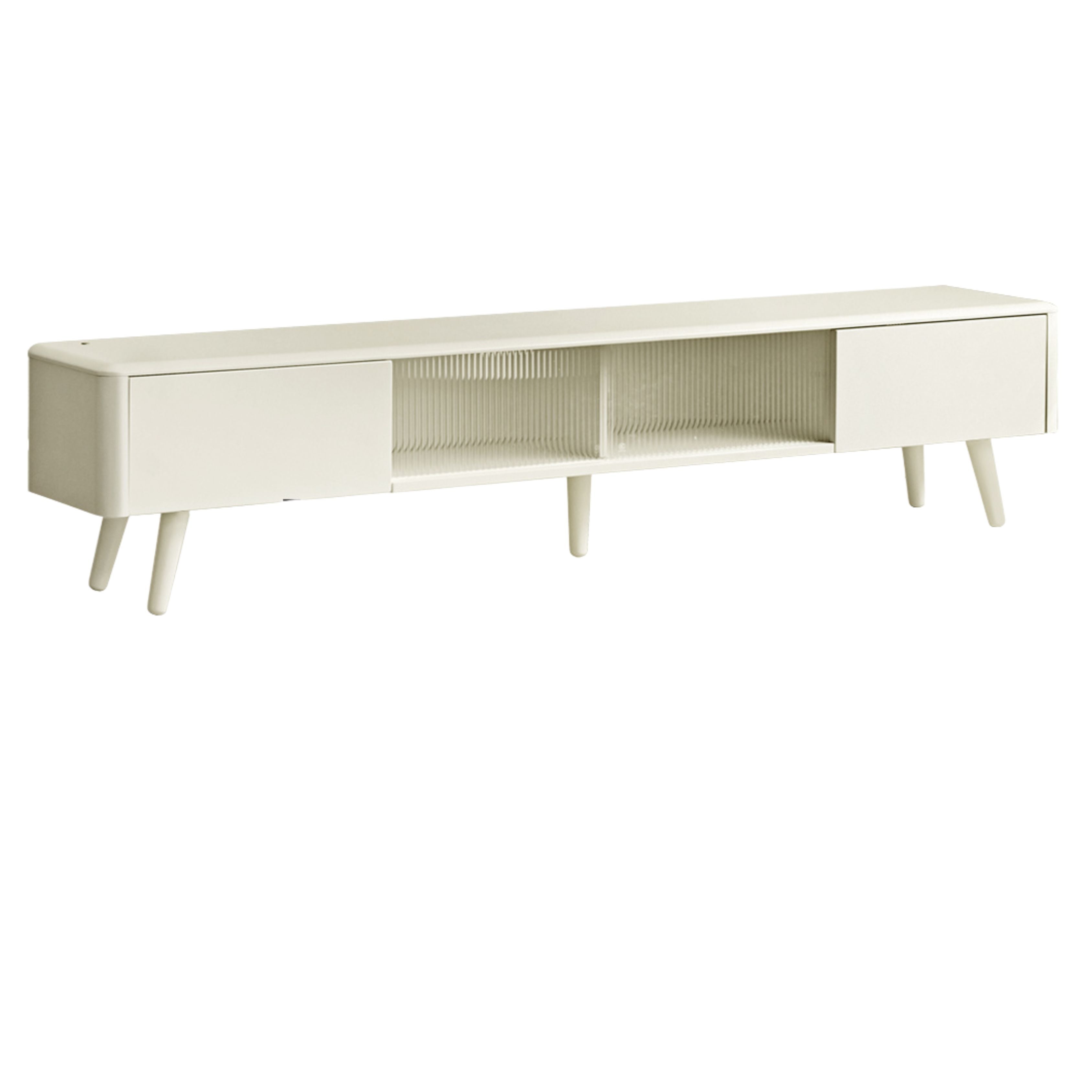 Rubber Solid wood Light Luxury Modern TV Cabinet.