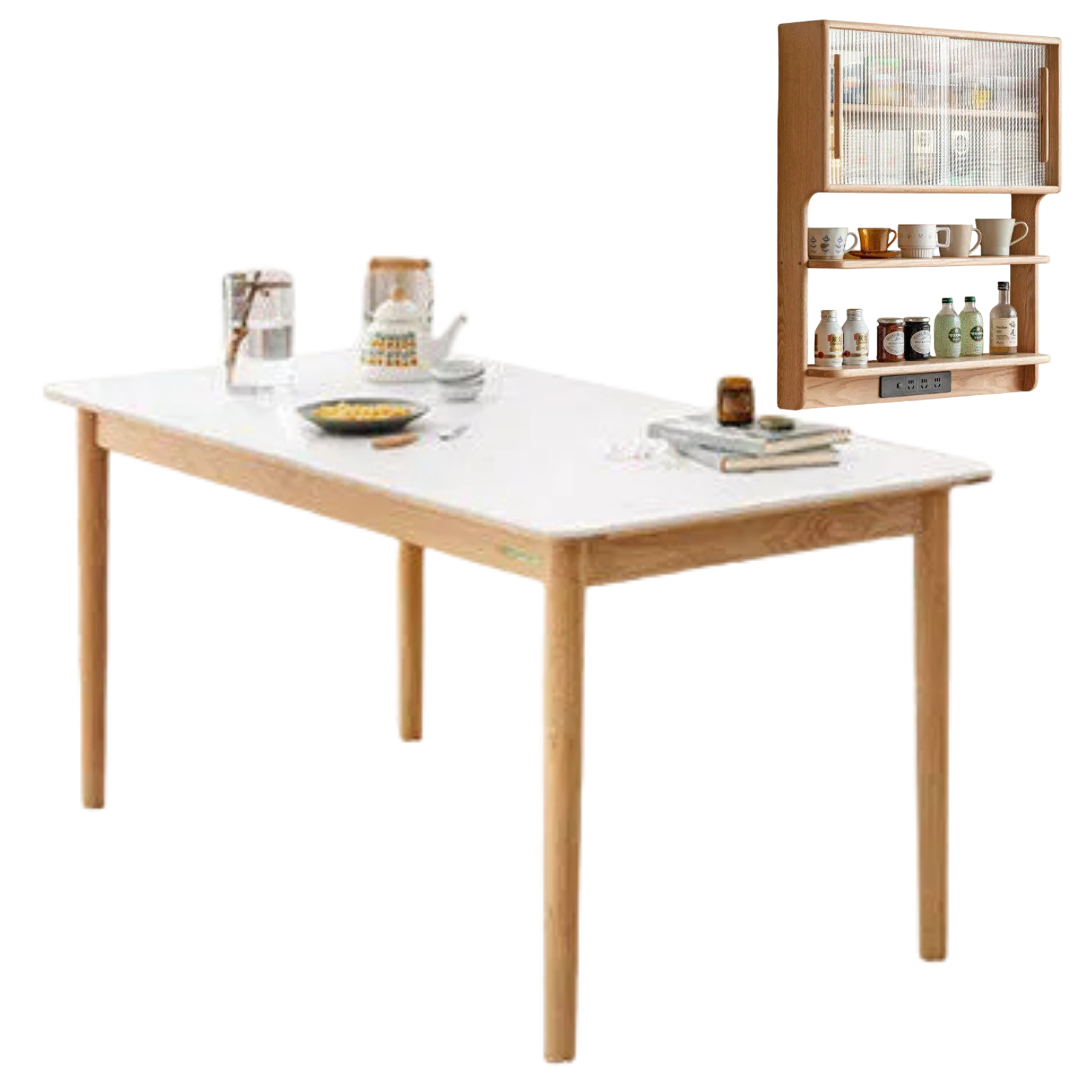 Oak, Beech, Cherry Wood Solid Wood Wall-Mounted Suspended Cabinet