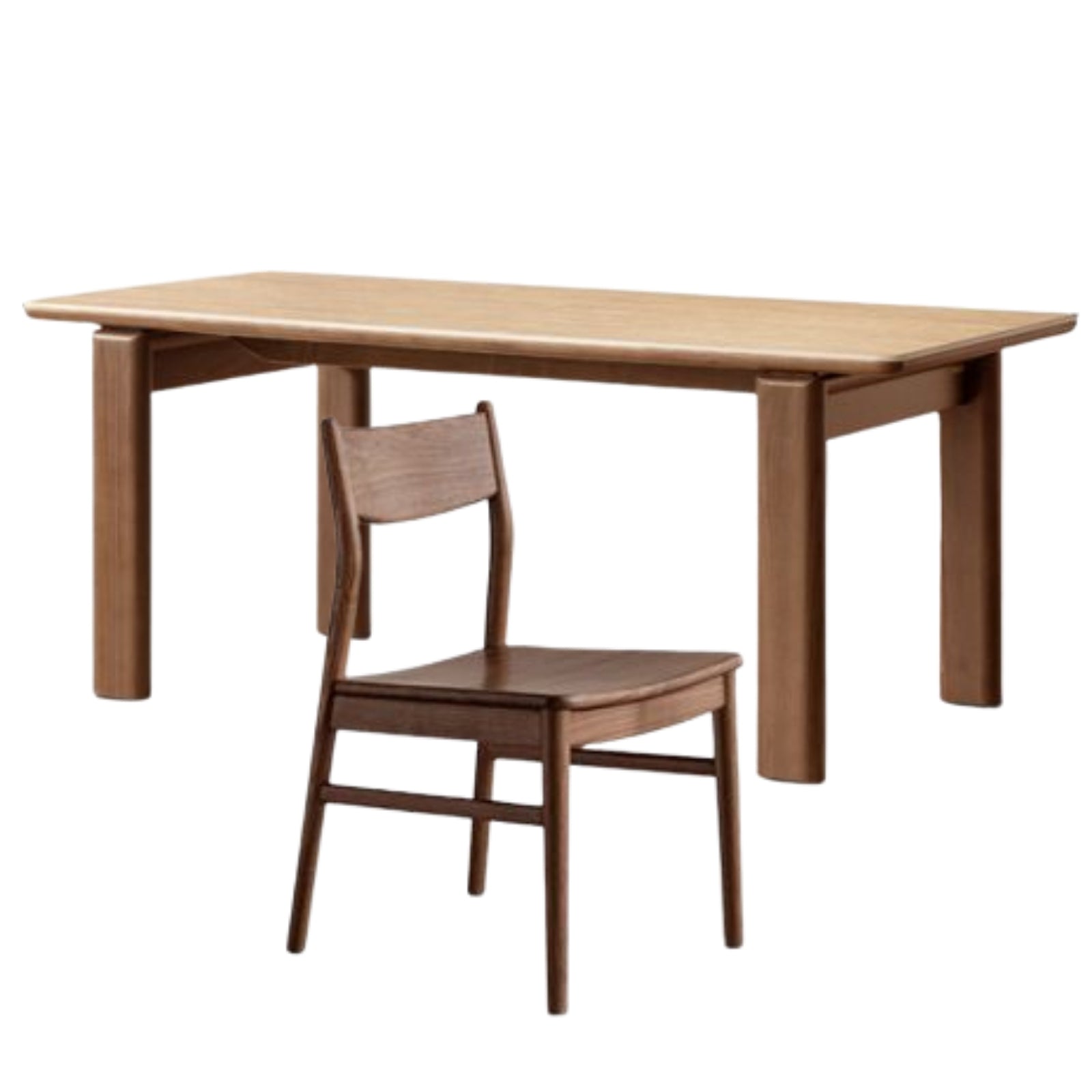 Black Walnut Solid Wood Dining Table Light Luxury Style