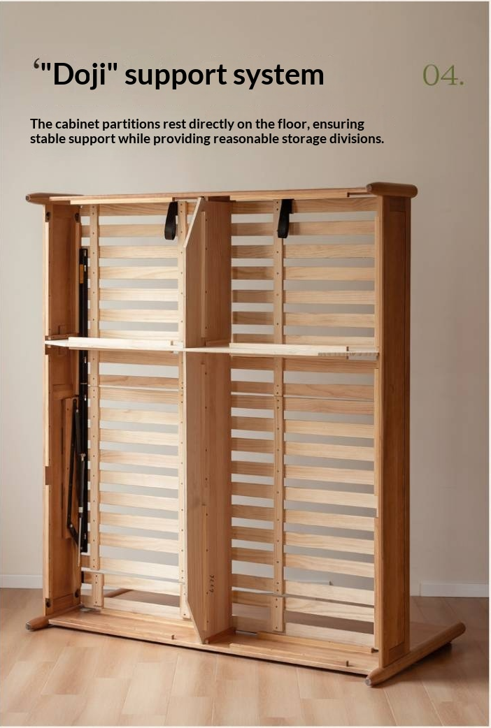 Cherry Wood, Black Walnut Solid Wood Box Bed