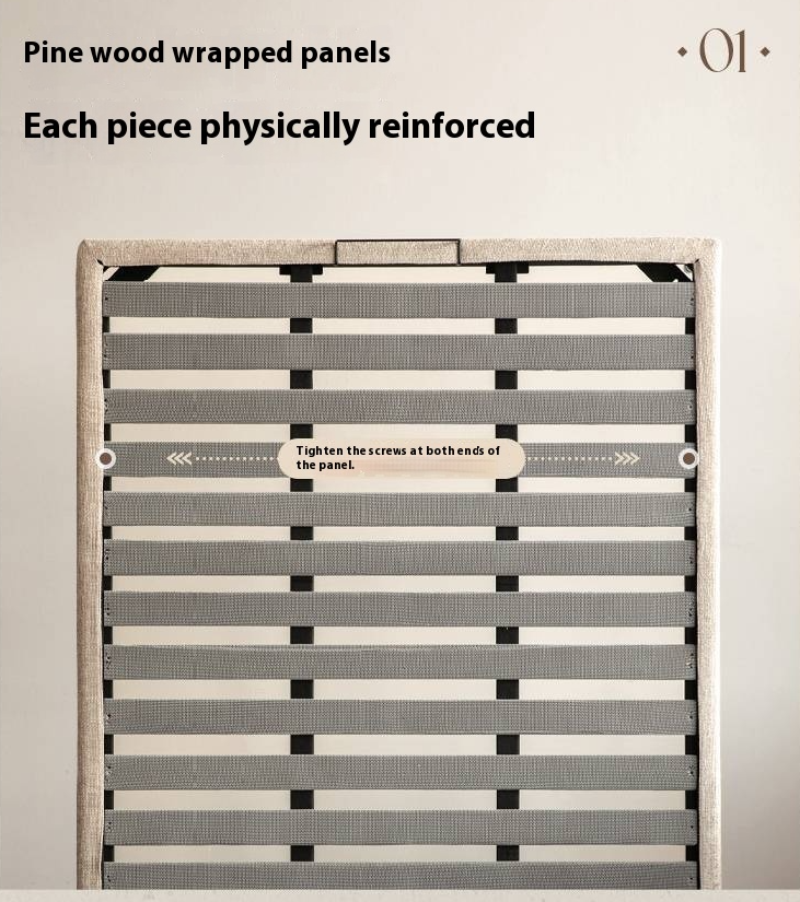 Fabric French Retro Soft Back Bed