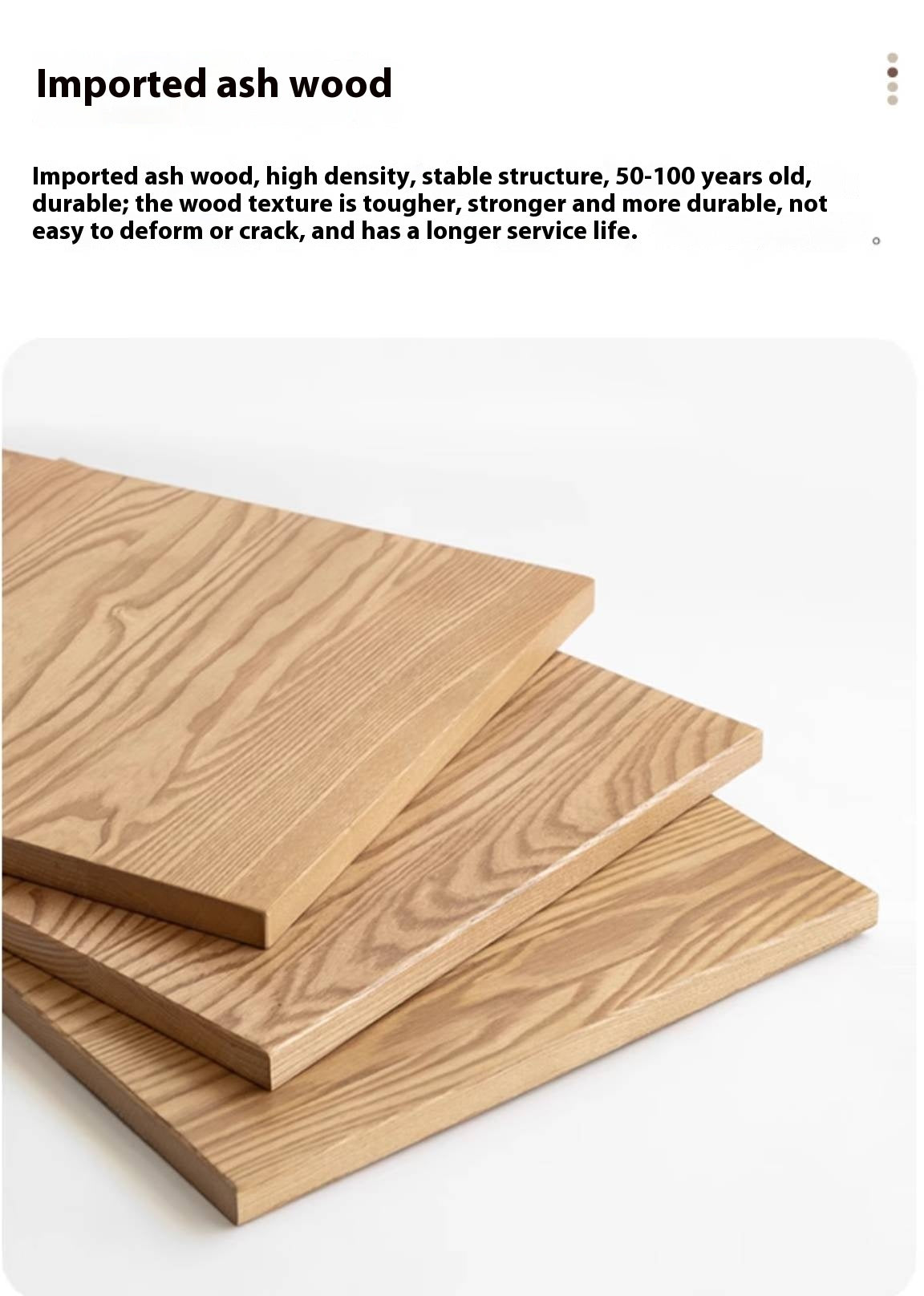 Ash, Red Oak Solid Wood Modern Style Makeup Chair