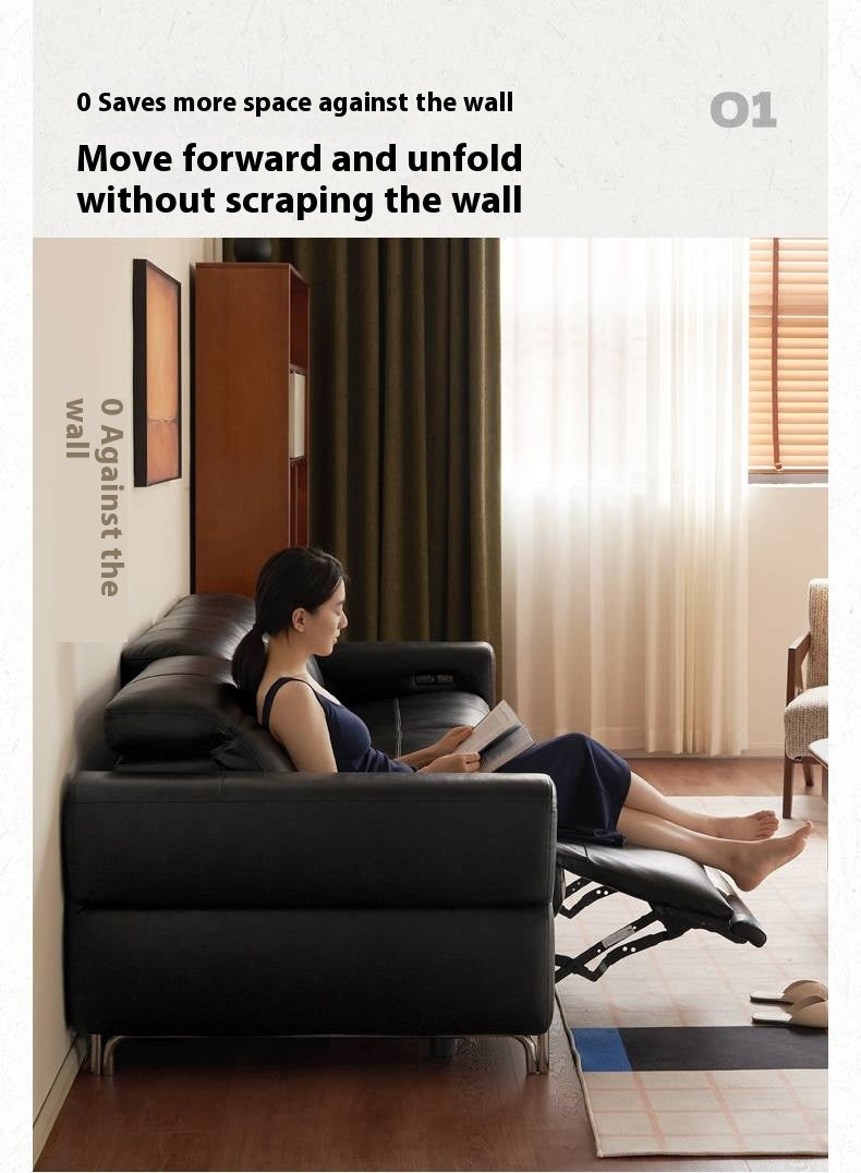 Leather Bauhaus Telescopic Function Sofa