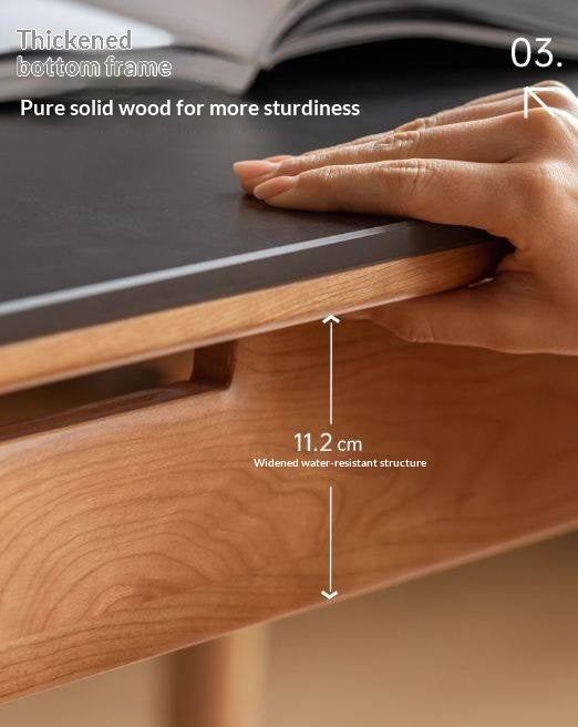 Cherry Solid Wood Extendable Slab Dining Table