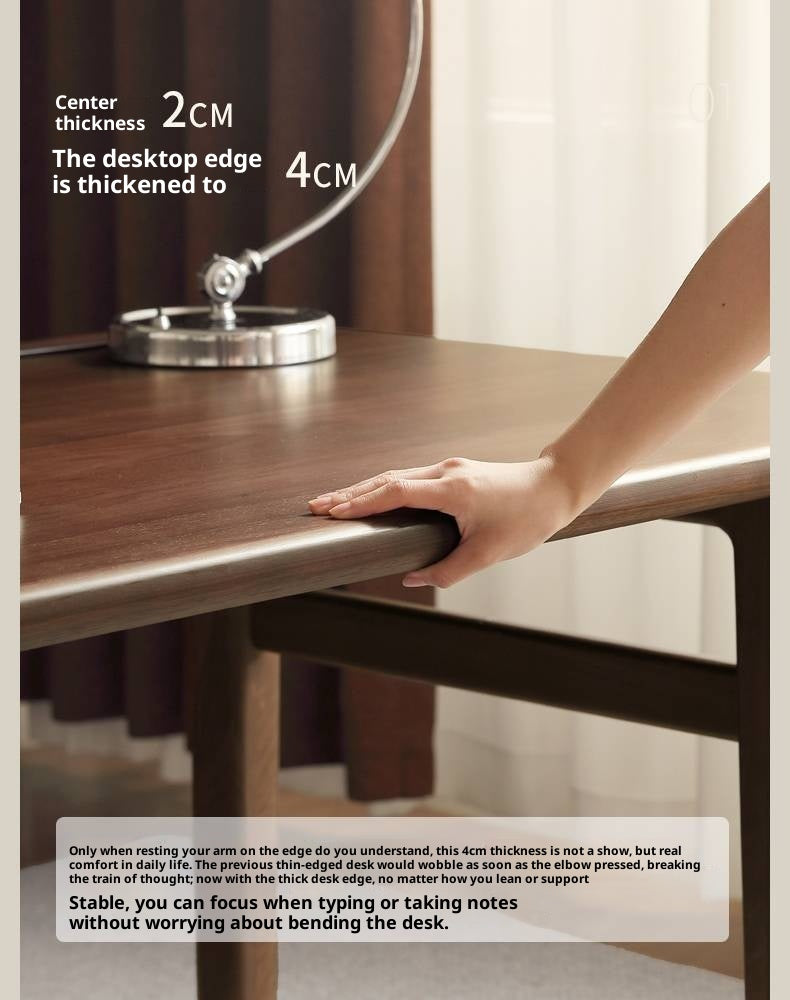 Black Walnut Solid Wood Modern Office Desk