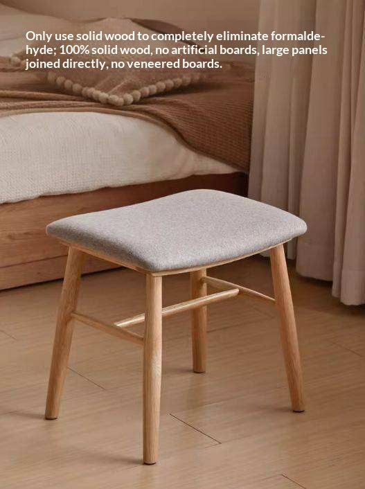 Oak Solid Wood Modern Dressing Stool