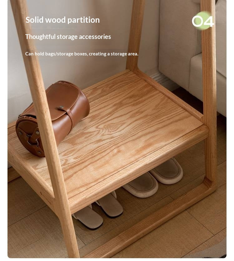 Solid Rubberwood Nordic Minimalist Standing Hanger