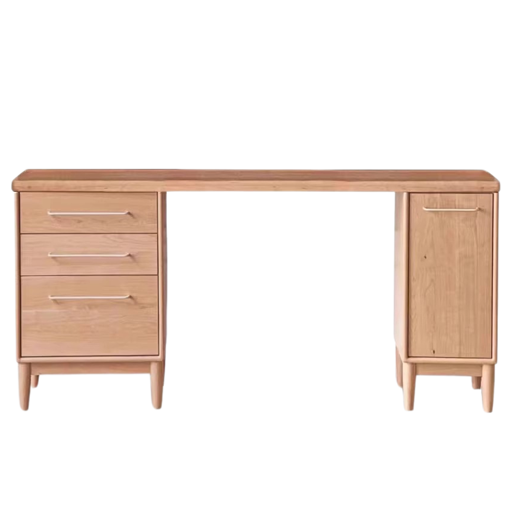 Cherry, Oak Solid Wood, Solid RubberWood Japanese Style Buffet Cabinet