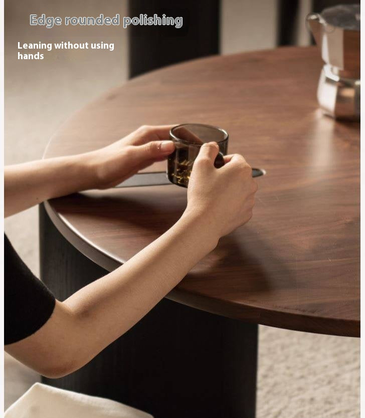 Black Walnut Solid Wood Italian Light Luxury Coffee Table