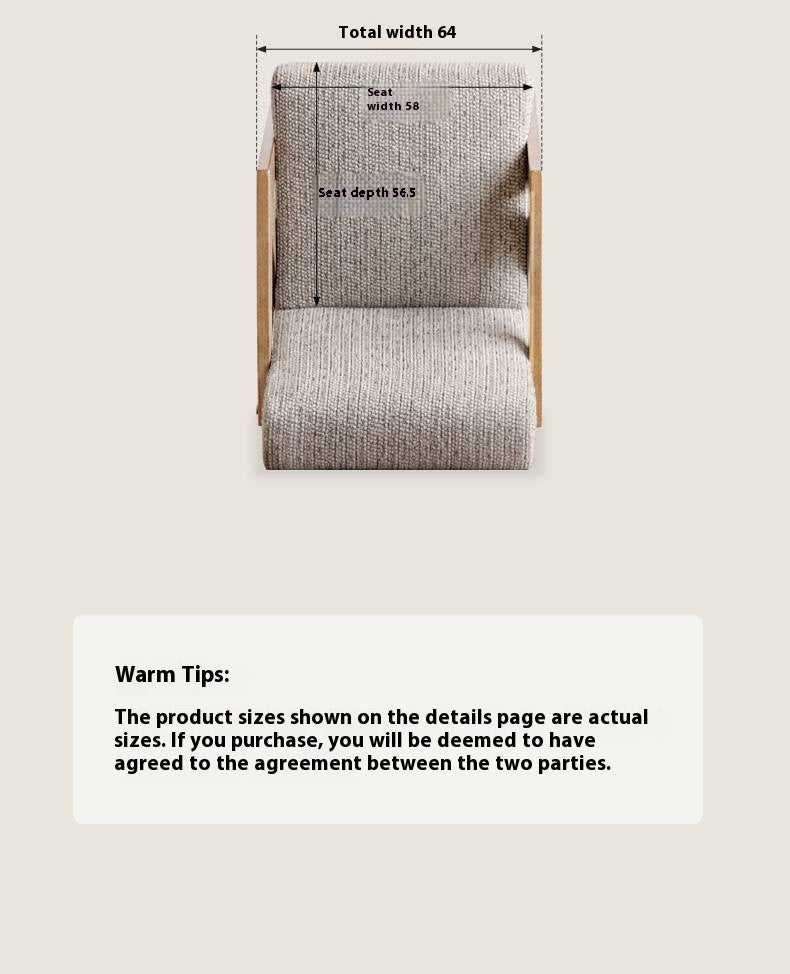 Oak Solid Wood Sofa Chair.