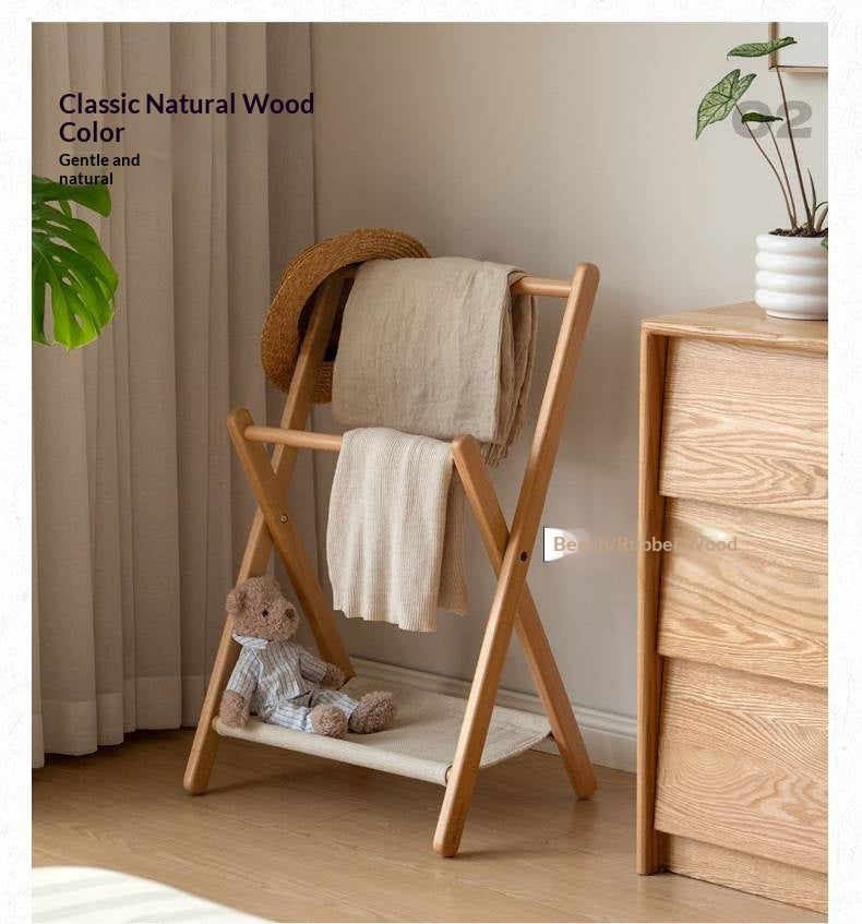 Solid Rubberwood Clothes Hanger