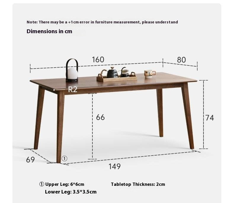 Black Walnut Solid Wood Dining Table