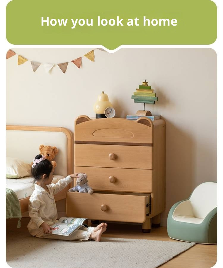 Beech Solid Wood Childrens Drawer