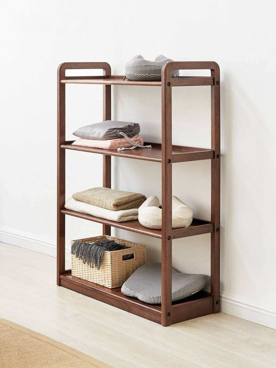 Oak Solid Wood Floor-To-Ceiling Racks Modern