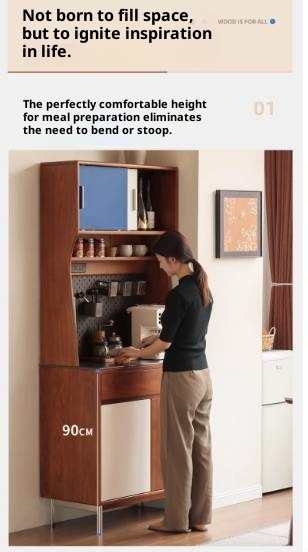 Tulipwood Solid Wood Medieval Style Sideboard