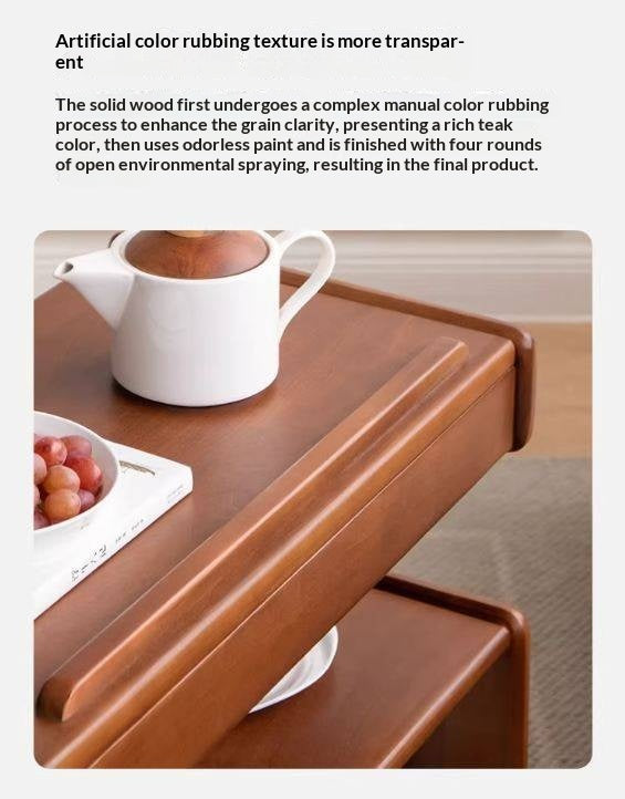 Poplar, Oak Solid Wood Side Table.