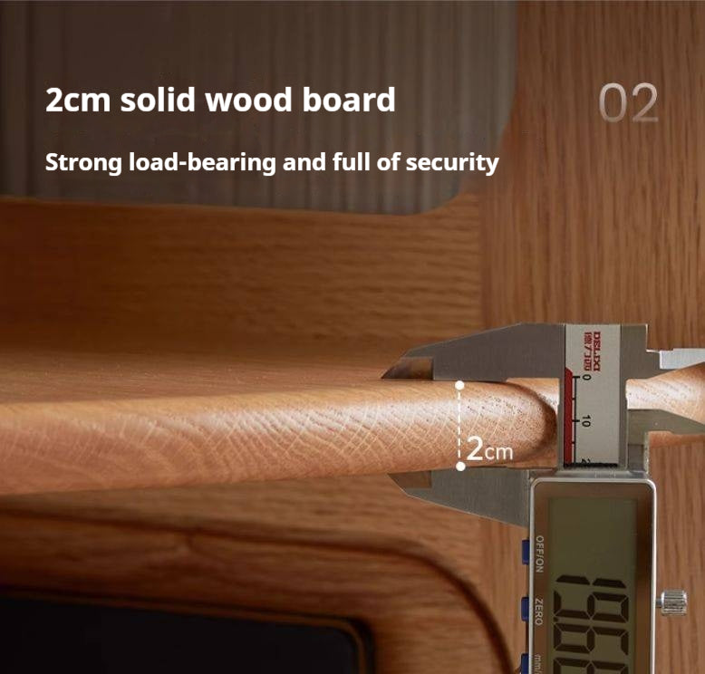 Oak, Ash Solid Wood Bookshelf Household Corner Storage Rack