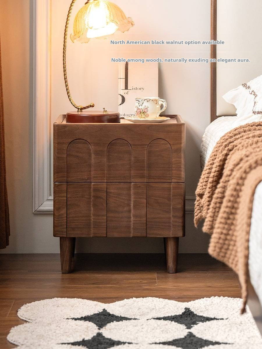 Cherry Solid Wood Retro Nightstand