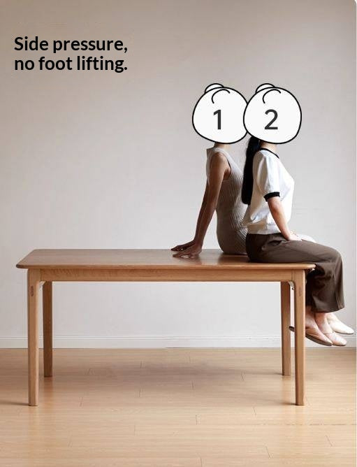 Oak Solid Wood Modern Minimalist Long Dining Table