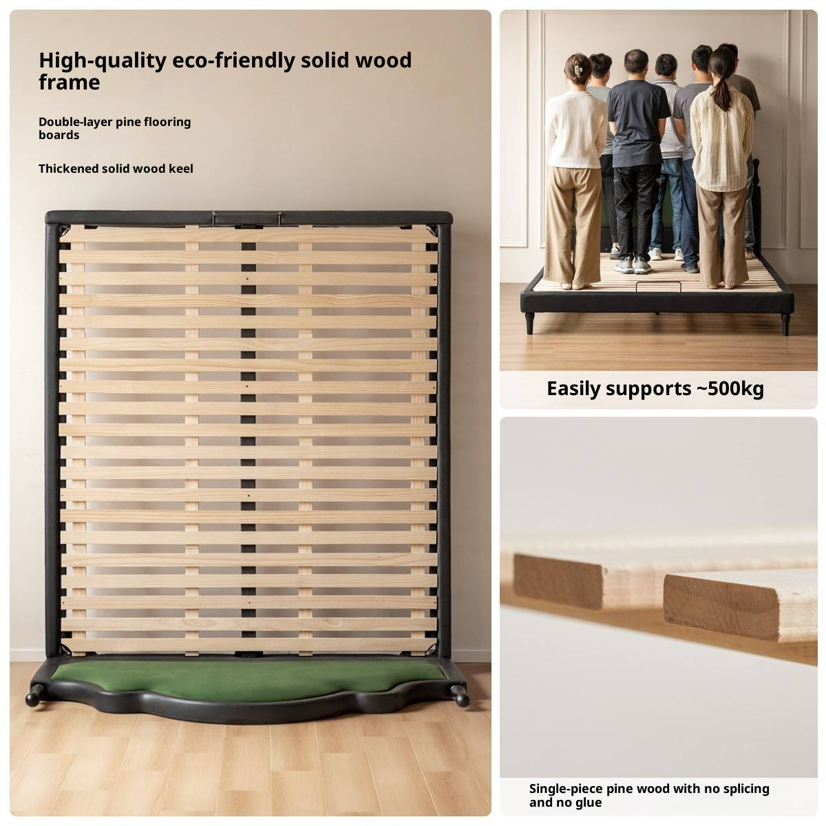 Fabric Soft Velvet Bed French Retro Style