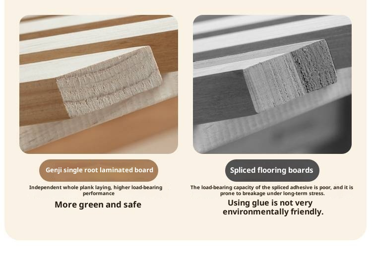 Beech Solid Wood Children's Modern Simple Single Bed