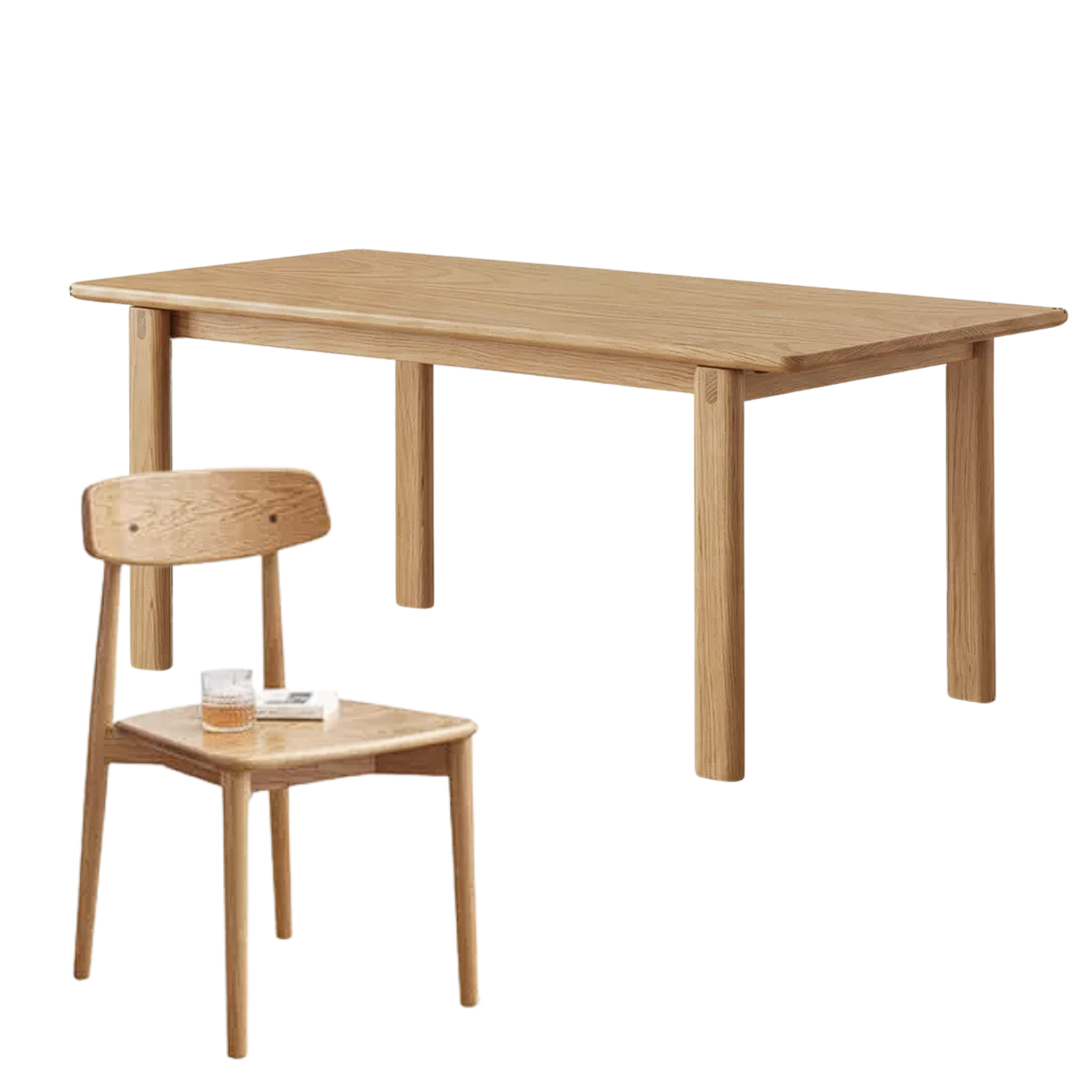 Black Walnut, Oak Solid Wood Large Board Dining Table