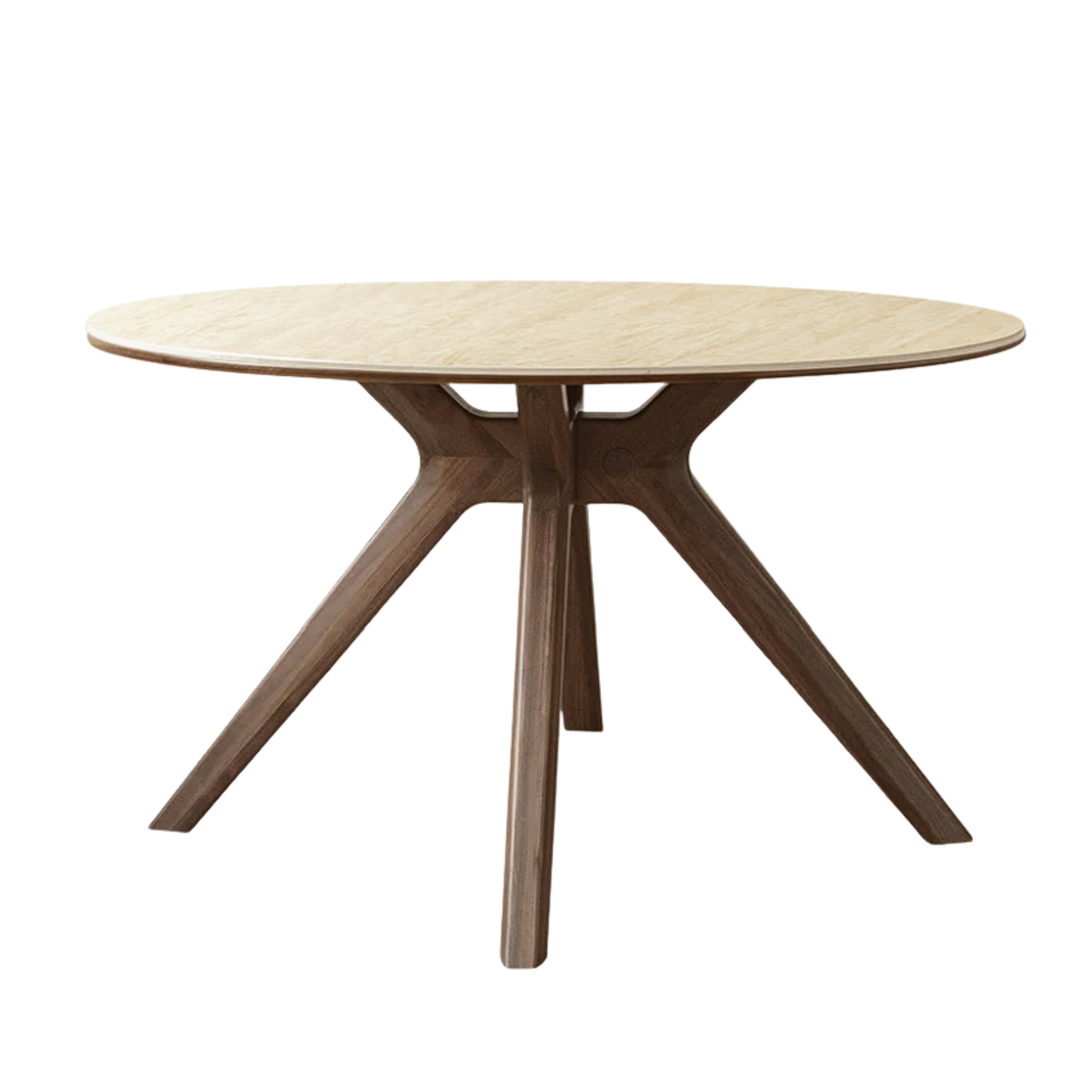 Black Walnut Solid Wood Round Dining Table