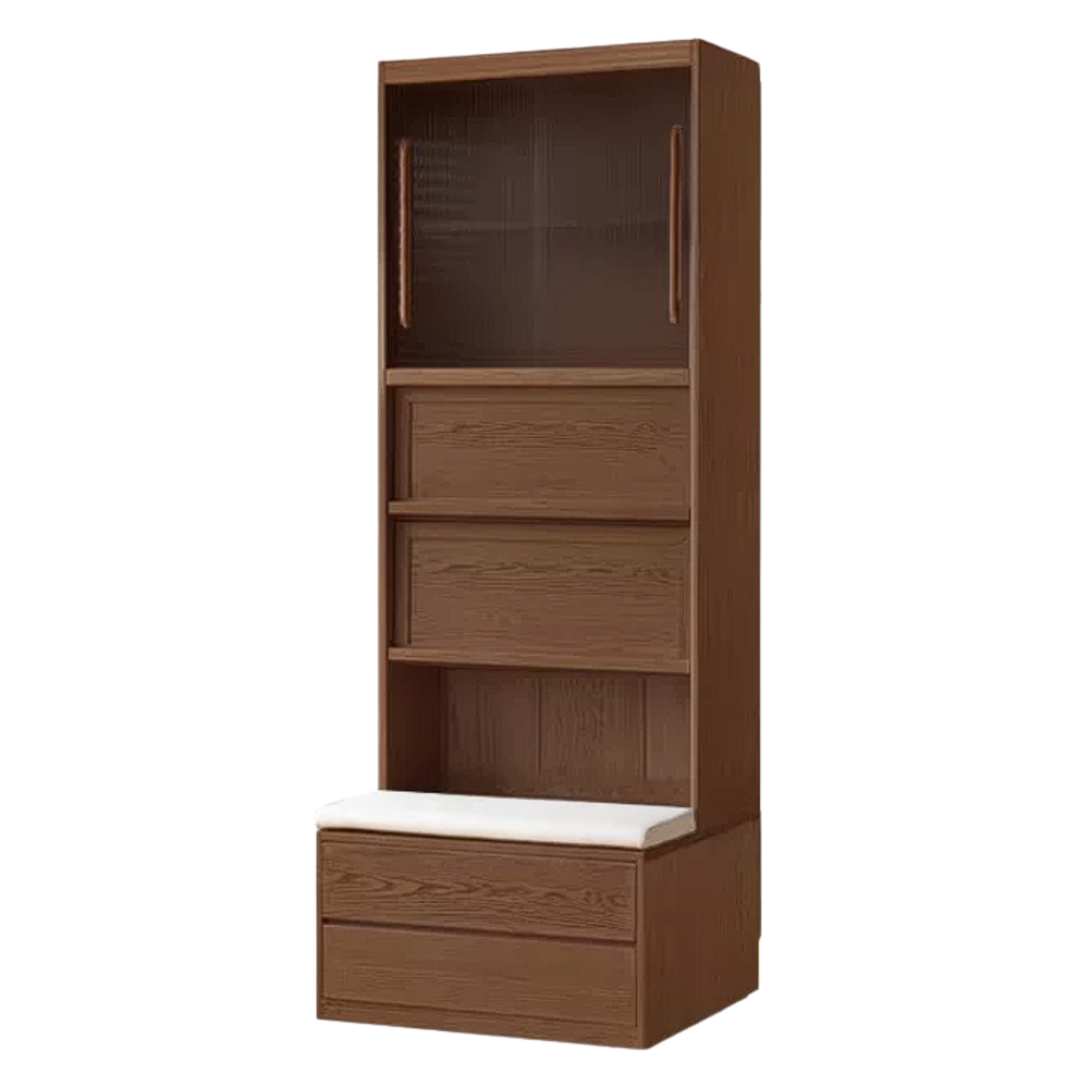 Sandalwood, Oak, Ash Solid Wood Combination Bookcase