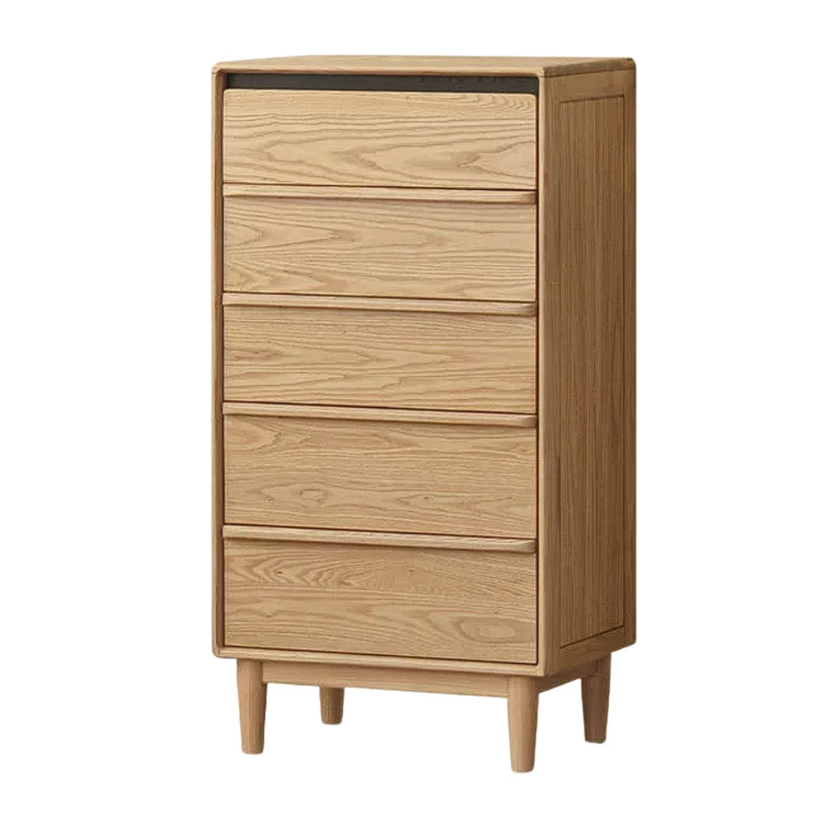 Oak, Ash Solid Wood Modern Storage Drawer Cabinet