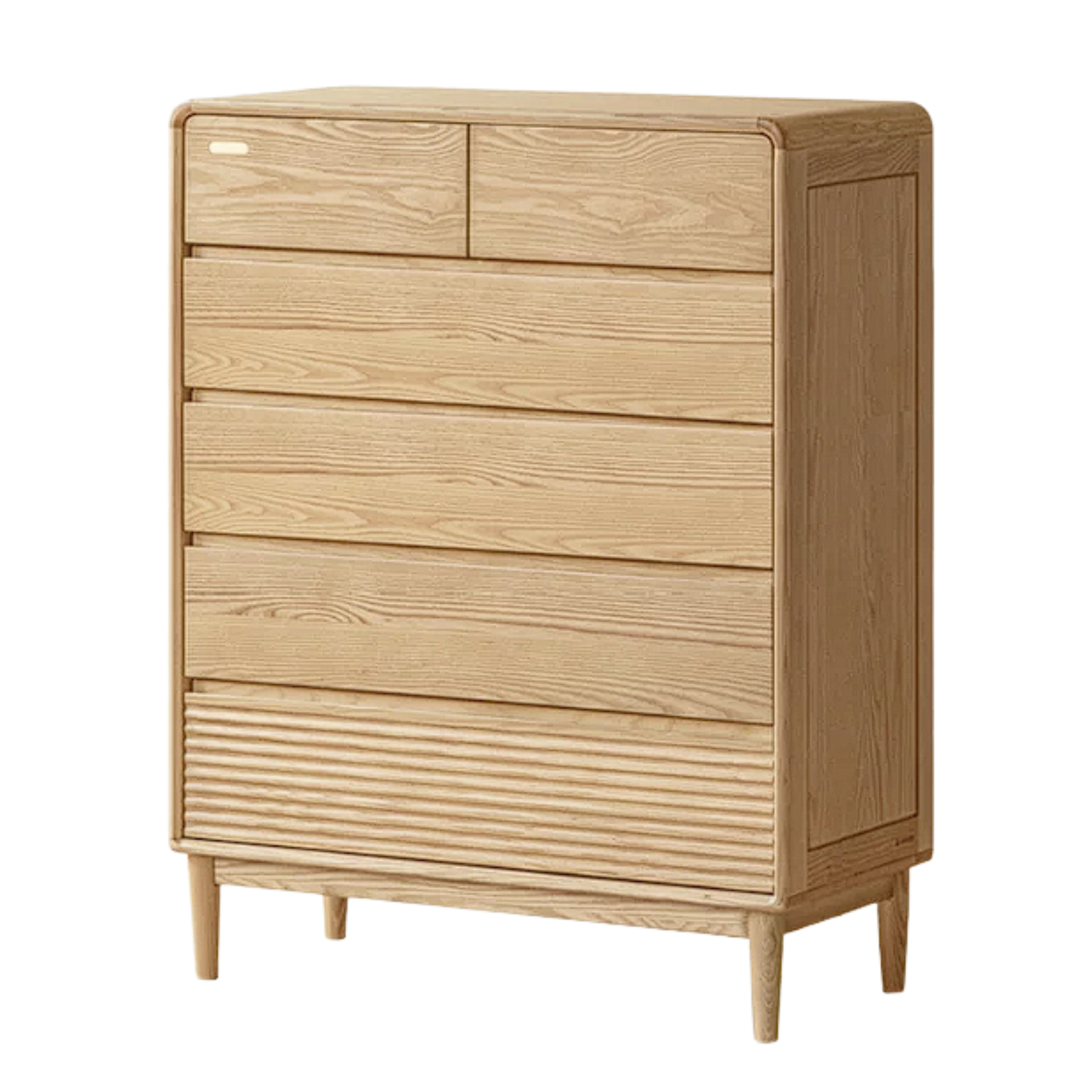 Ash, Oak Solid Wood Chest of Drawers with Modern Minimalist Design
